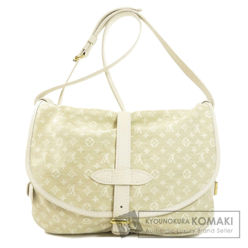 Louis Vuitton Saumur Monogram Lin Crossbody Bag Canvas Leather Gold